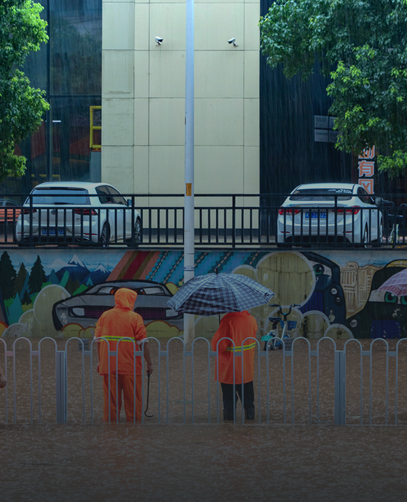 城市洪涝暴雨图