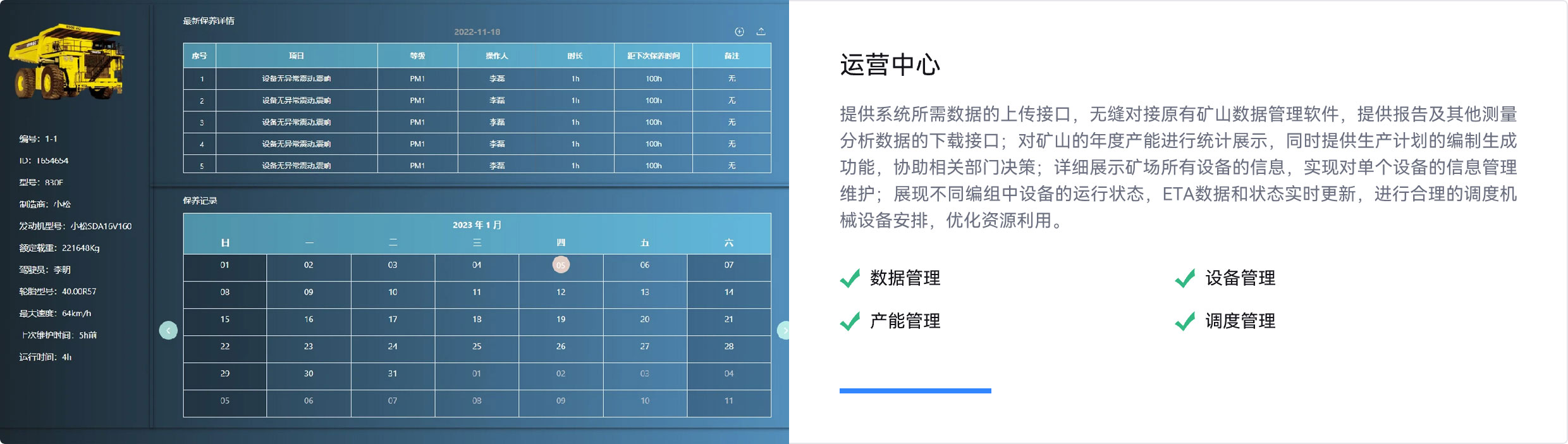 数据管理,产能管理,设备管理,调度管理