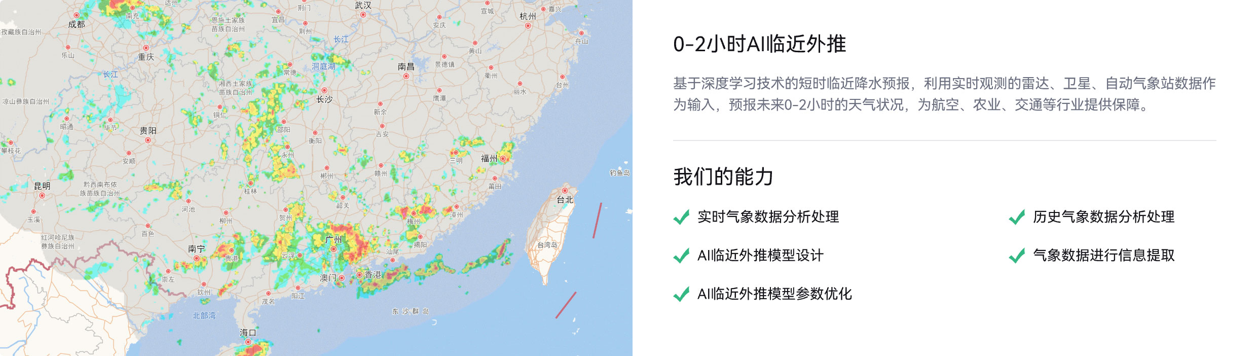 气象预报业务场景,0-2小时AI临近外推