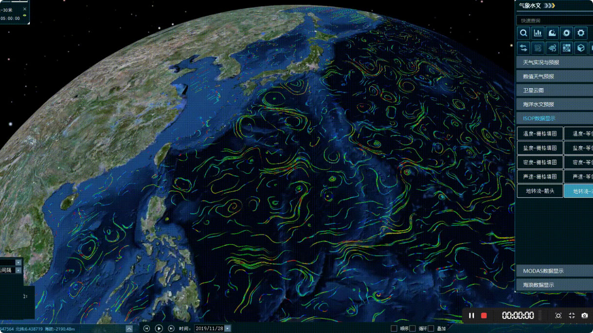 海洋温盐动态可视化系统