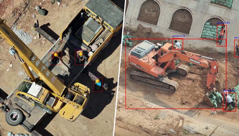 工程车施工人员安全检测